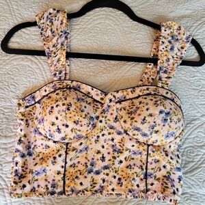 B.O.G Collection Floral Croptop Size Small NEW Spring